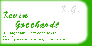 kevin gotthardt business card